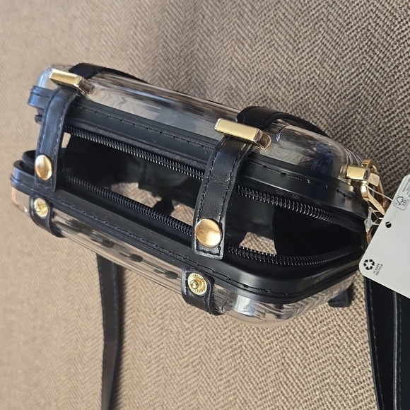 Disney Mickey Mouse Clear 7" x 5" Zip and Snap Purse with Adjustable Strap - Picture 6 of 9